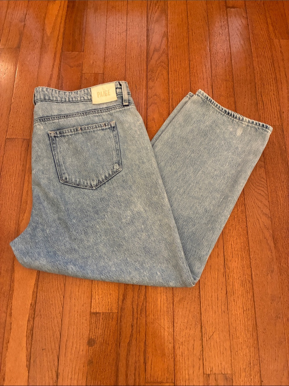 PAIGE Light Blue Women's Wide Leg Cropped Jeans Size 16/18